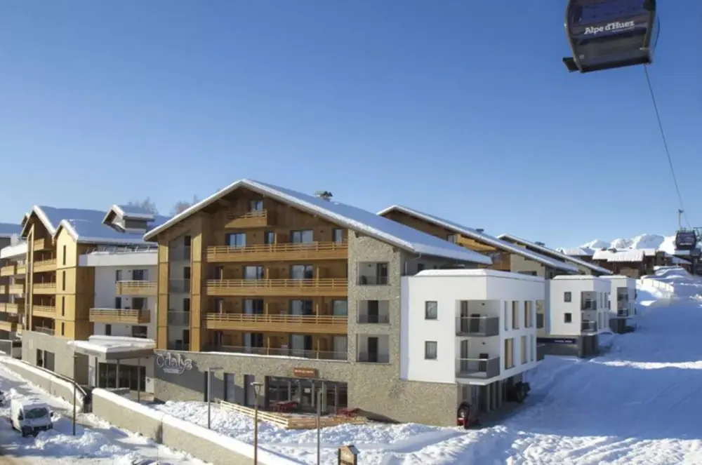 Fachada da Odalys Collection l'Eclose, em Alpe d'Huez
